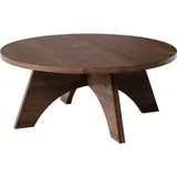 OEM BELL Runder Couchtisch Ø68 cm Schokoladen-Eiche - Weiß