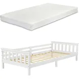 [en.casa] Kinderbett Nuuk 90 x 200 cm Kiefer weiß