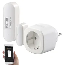 Luminea Home Control Smarte Steuerung für Abluft, Heizung, Licht, WLAN-Sensor & -Steckdose Weiß