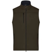 Men's Softshell Vest Klassische Softshellweste im sportlichen Design aus recyceltem Polyester braun, Gr. S