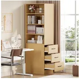 stilvora Bücherregal 60 x 38 x 180 cm Braun
