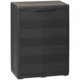 DOTMALL Seitenschrank Gartenschrank mit 1 Regal Schwarz Aufbewahrungsschrank Seitenschrank schwarz