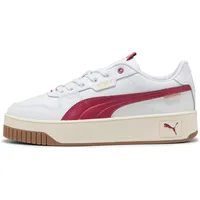 Puma Carina Street LUX Sneaker, White-Port Gold, 40.5 EU