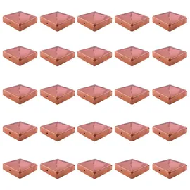 Baumarktplus 25x Pfostenkappe Kupfer Pyramide/Kugel (71 x 71 mm Pyramide 7x7 Abdeckkappe für Pfosten 71mm