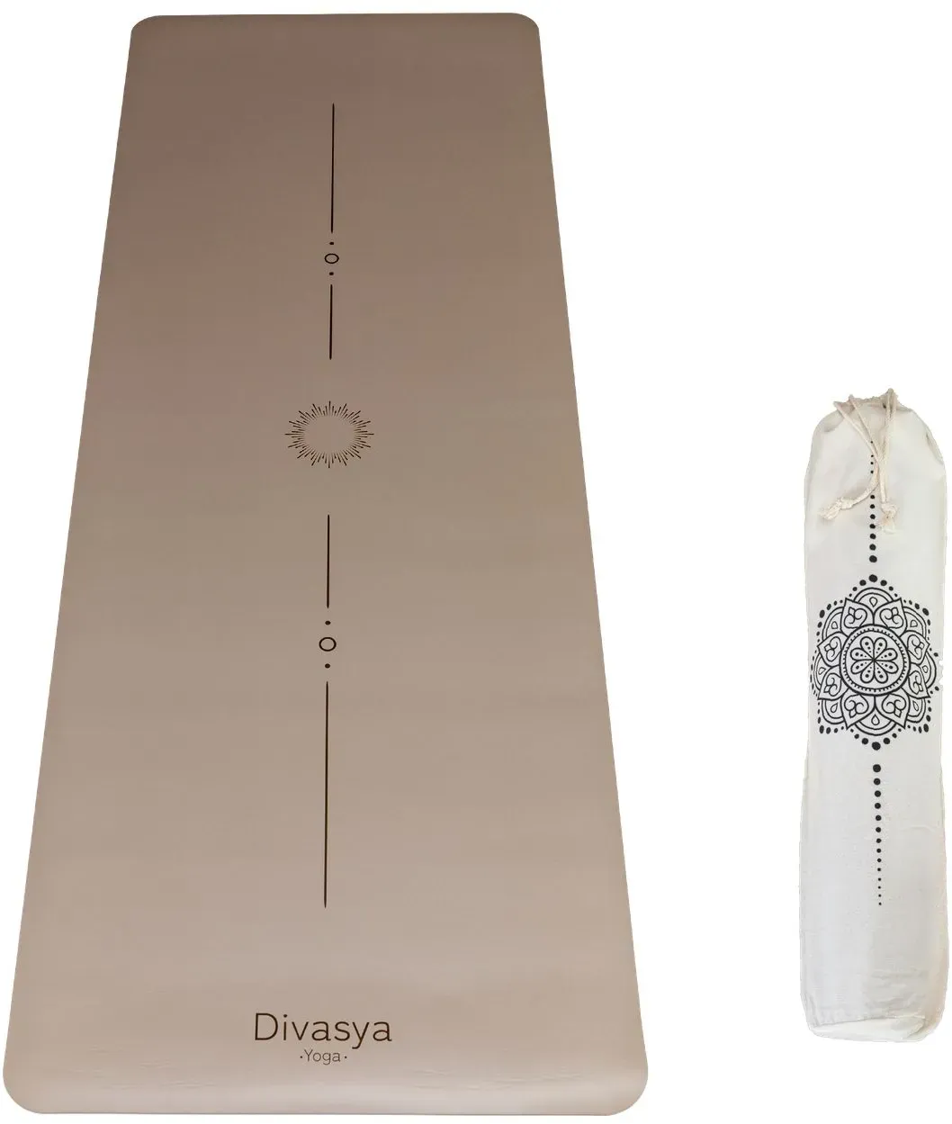 Divasya Yogamatte aus Eco-PU & Naturkautschuk 1 St taupe