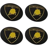 lvjiena 4 stück Auto Radnabenkappen für Lamborghini 56mm/65mm, Wasserdicht Verschleißfest Radnabe Abdeckung mit Logo Nabenkappen Reifen Felgen Aufkleber,56mm