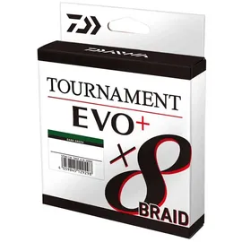 Daiwa Tournament X8 Braid EVO+ 0,14mm 135m Dunkelgrün geflochtene Angelschnur