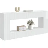 vidaXL Konsolentisch 155 x 29 x 74 cm Weiß