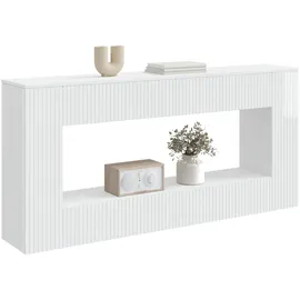 vidaXL Konsolentisch 155 x 29 x 74 cm Weiß