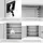 Tectake tectake® Aktenschrank aus pulverbeschichtetem Stahl, 2 höhenverstellbare Einlegeböden, 90 x 40 x 90 cm