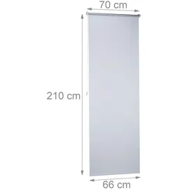 Relaxdays Thermo Verdunklungsrollo, Hitzeschutz, Fenster Seitenzugrollo, Klemmfix ohne bohren, 70x210, Stoff 66 cm, weiß