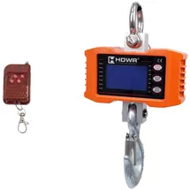 H HDWR Hardware for business Hakenwaage 500 kg, inklusive Fernbedienung, Hängewaage, Bildschirm-Pause, Waage-Tara, LCD-Digitalanzeige, Messung in Kilogramm und Pfund, HDWR wagPRO-H500P