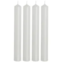 Dekohelden24 Formkerze 17 x 2 cm 4 St. weiß