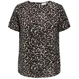 ONLY CARMAKOMA Damen Carvica Ss AOP Top Noos T-Shirt, Bimsstein, 76 - 76