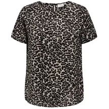 ONLY CARMAKOMA Damen Carvica Ss AOP Top Noos T-Shirt, Bimsstein, 76 - 76