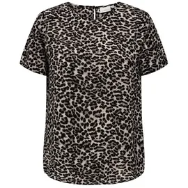 ONLY CARMAKOMA Damen Carvica Ss AOP Top Noos T-Shirt, Bimsstein, 76 - 76