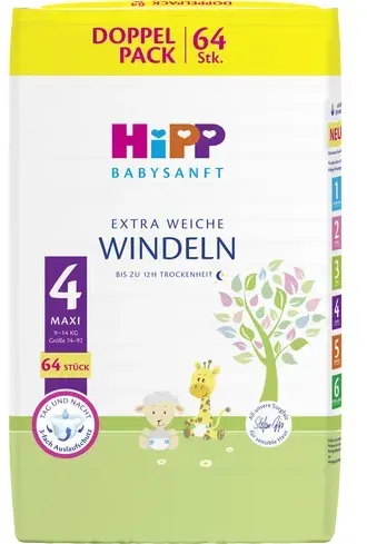 HiPP Babysanft Windeln Maxi4 Vorratsbox