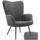 Tectake Relaxsessel Hygge gepolstert Bouclé-Stoff 72 x 100,5 x 72 cm grau|schwarz