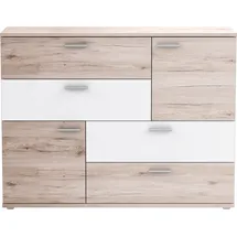 Forte Skive 124,9 x 95,9 x 41,3 cm Sandeiche / Weiß