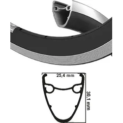 Ryde Rim Niederländische Niederlassung 19 R 28 Zoll (622) Schwarz / Silber 32 EINHEITSFARBE No Size