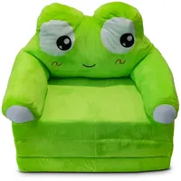 Kindersessel faltbar Divit PL48 Kindersofa Schlafsofa mit Plüsch gepolstert  Frosch NEW