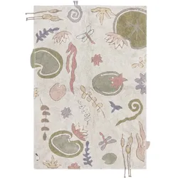 Lorena Canals - Botanic Fantasy Teppich, 140 x 200 cm, grün / rose / natur