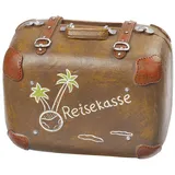 CREATIV DISCOUNT Miniatur-Reisekasse-Koffer mit Geld-Schlitz, Größe 8 x 5 x 6 cm