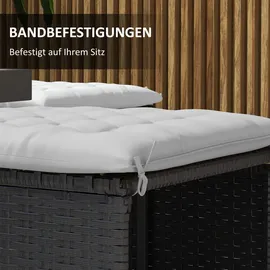 Outsunny Sitzkissen 40 x 40 cm Hellgrau