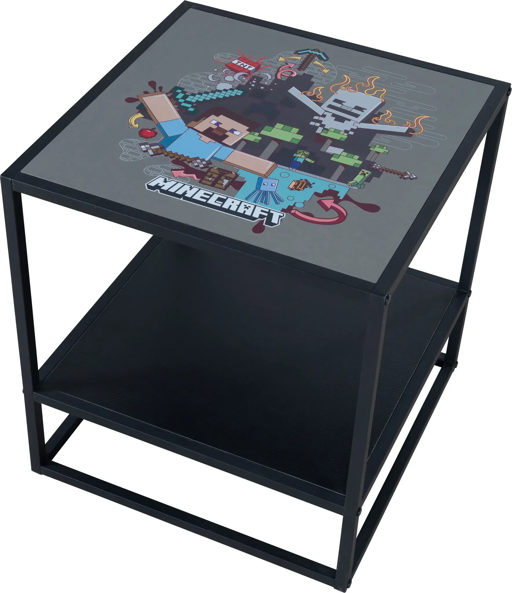 Nachttisch PHOENIX, weiß, neutral, B:45cm H:45cm T:48cm, Tische, Nachttisch, mit Ablage