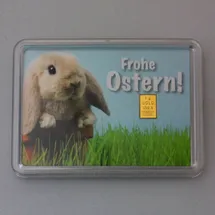 Valcambi Goldbarren 1g "Osterhase/Frohe Ostern