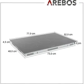 Arebos Elektro-Kochfeld 5 Kochzonen