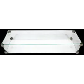 ELEMENTI Feuerschutz Glasumrandung transparent 110 x 10 x 35 cm