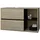 ML-Design Waschbeckenunterschrank hängend 2 Schubladen 100 x 60 x 45,5 cm Braun/Schwarz