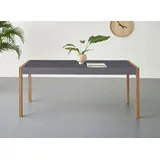 andas Esstisch Prenzlau, mit Arbeitsplatz und Stauraummöglichkeit, FSC®-zertifiziert grau 185 cm x 77,5 cm x 80 cm