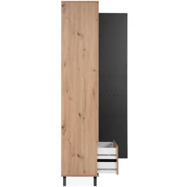 Finori Vitrine Medan 52A 92 x 40 x 198 cm Artisan Oak/Anthrazit
