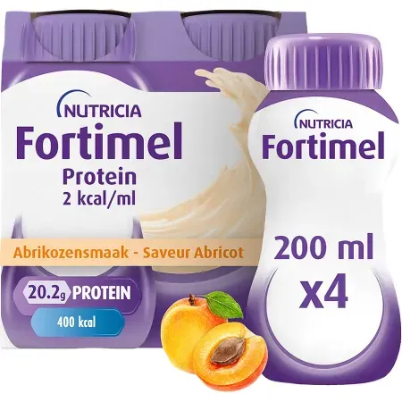Fortimel Protein 2kcal Aprikosengeschmack Flaschen 4x200ml