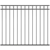 vidaXL Zaunfeld Stahl 1,7x1,5 m Schwarz