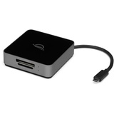 OWC Atlas Dual CFexpress + SD Card Reader (USB 3.2 Gen 2, USB-C), Speicherkartenlesegerät, Schwarz, Grau