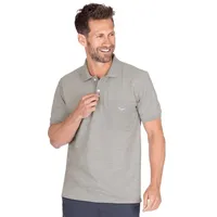 TRIGEMA Poloshirt » Polohemd mit Brusttasche«, Gr. XXXL, grau-melange,