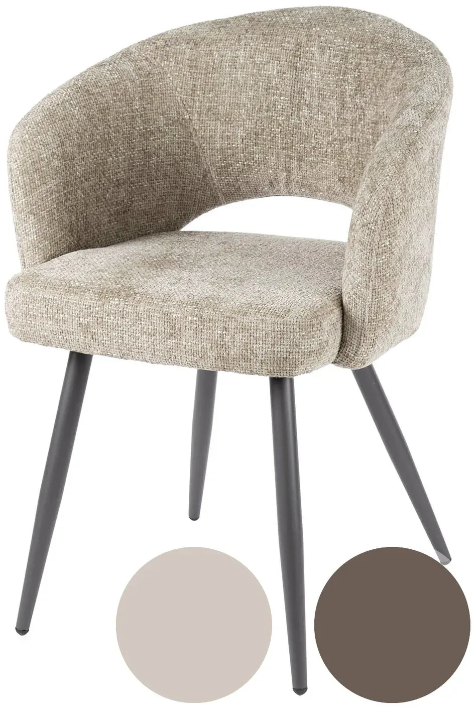 designline »Salon« Esszimmerstuhl Tissee Cargo braun
