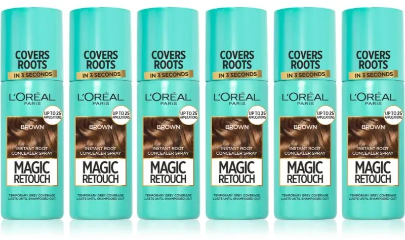 L’Oréal Paris Magic Retouch Spray zum sofortigen Kaschieren der Farbunterschiede durch nachwachsende Haare Farbton Brown