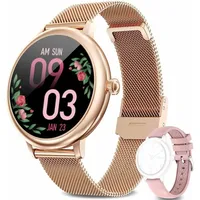 Smartwatch, Fitness Tracker Uhr, Damen Herren Smartwatch (Fitnessuhr mit Telefonfunktion 1,08" HD Voll Touchscreen Zoll