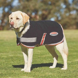Weatherbeeta Comfitec Therapy-Tec Fleece Hundemantel - black/silver/red, 45