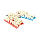 Feldherr 4er Set Ablagebretter für Rummikub - Robuste 3D-gedruckte Spielsteinhalter mit 4 Slots - Barrierefreie, seniorenfreundliche Spielhilfe für Rummikub und Rummy, Farbe:Weiß
