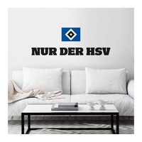 Hamburger SV Wandtattoo Fußball Wandtattoo Hamburger SV Bundesliga Fanartikel NUR DER HSV Schriftzug, Wandbild selbstklebend blau 60 cm x 40 cm