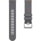 Polar Perforiertes Leder-Armband 22mm Grau-Orange M/L