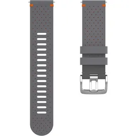 Polar Perforiertes Leder-Armband 22mm Grau-Orange M/L