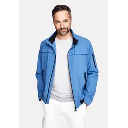 Outdoorjacke NEW CANADIAN "PACKABLE", Herren, Gr. 60, blau (indigo), 100% Polyester, unifarben, sportlich, kurz, hoch geschlossener Ausschnitt, Langarm, Jacken, mit wasserabweisender Funktion