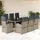 vidaXL Garten-Essgruppe 9-tlg. Grau