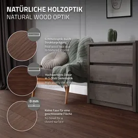 ML-Design Deluxe PVC Bodenbelag Selbstklebende Vinylboden, Rot-Braun Nuss